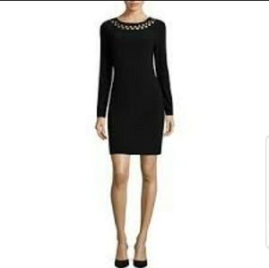 Rebecca B Size 14 Long Sleeve Black Dress